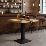Nordic Oak Pedestal Bistro Table - Image 3