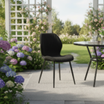 Noir Velvet Fluted Dining Chair - Image 4