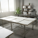 Carrara Grid Inlay Dining Table Top - Image 4