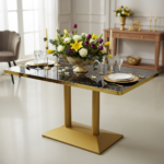 Regent Herringbone Parquet Dining Table - Image 3