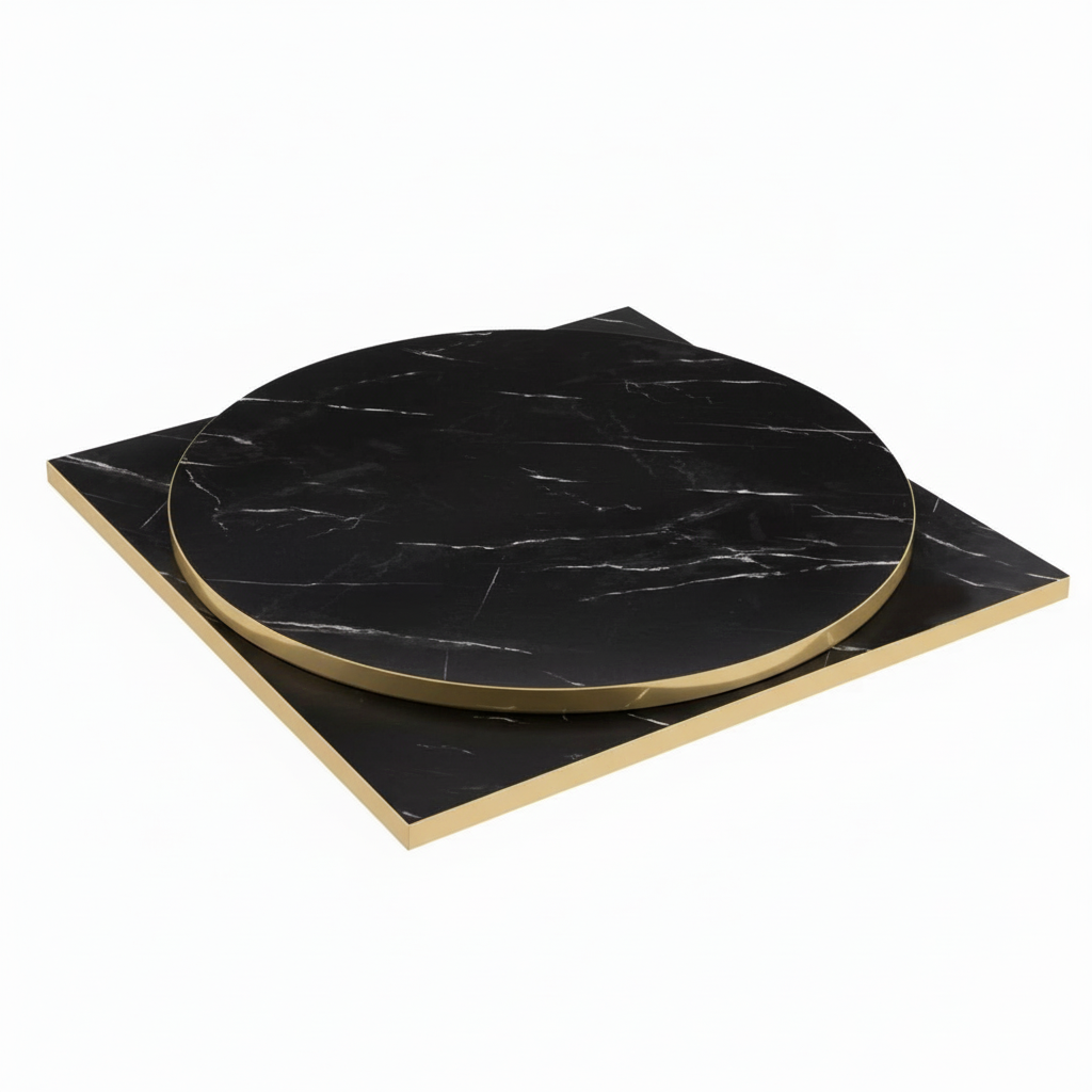 Whisk_cf2a6898b3198778e0a48dec439e9218dr.png Nero Marquina Marble Table Top - Image 1