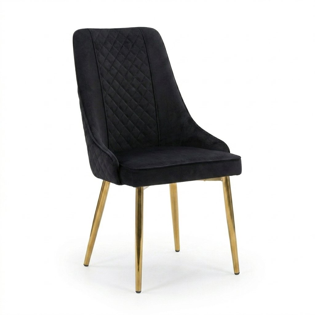 WhatsApp_Image_2026-05-07_at_9.32.33_202605080009 The Empress Quilted Velvet Dining Chair - Image 1